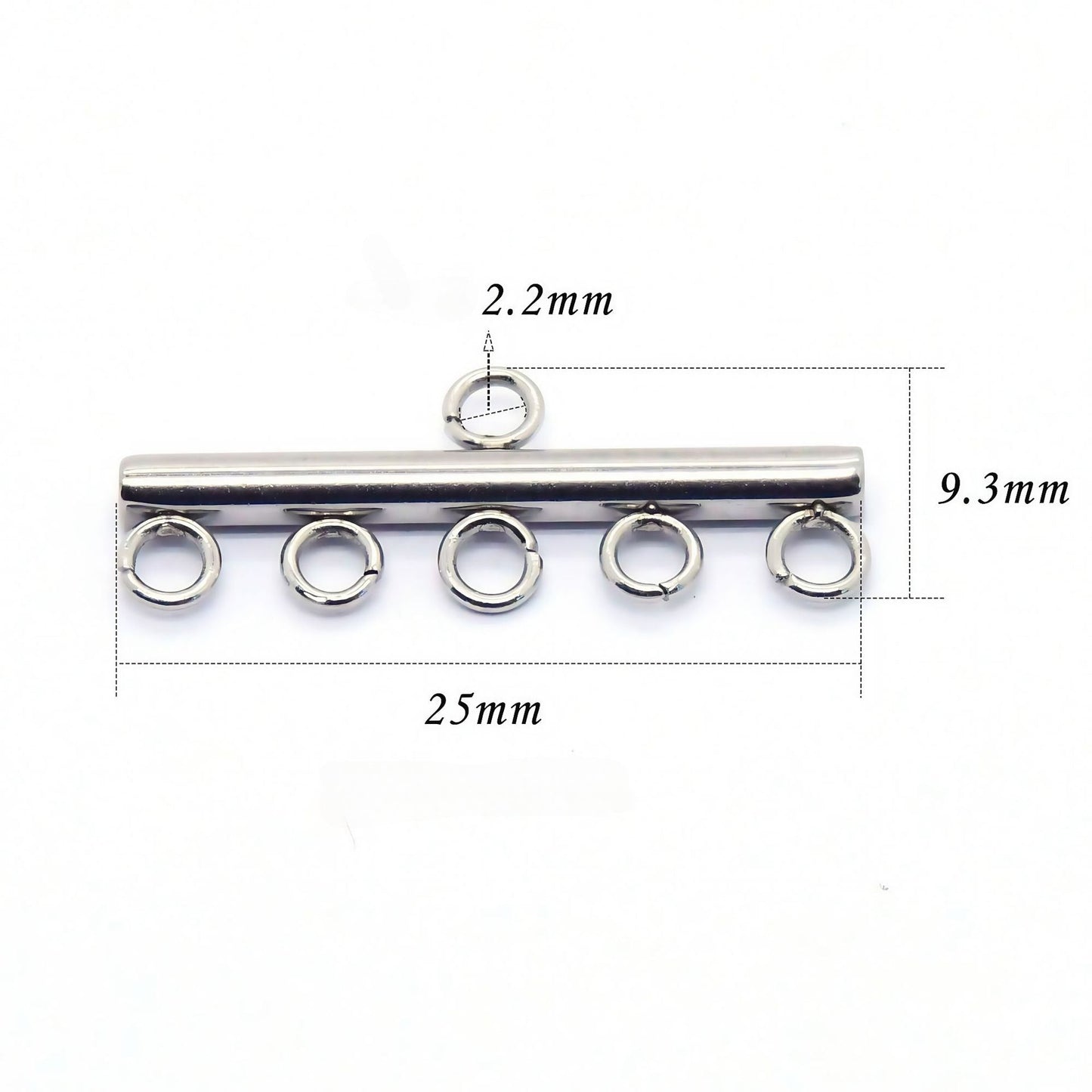 10pcs fermoirs de verrouillage en acier inoxydable collier Bracelet fabrication de bijoux fermoirs de Tube