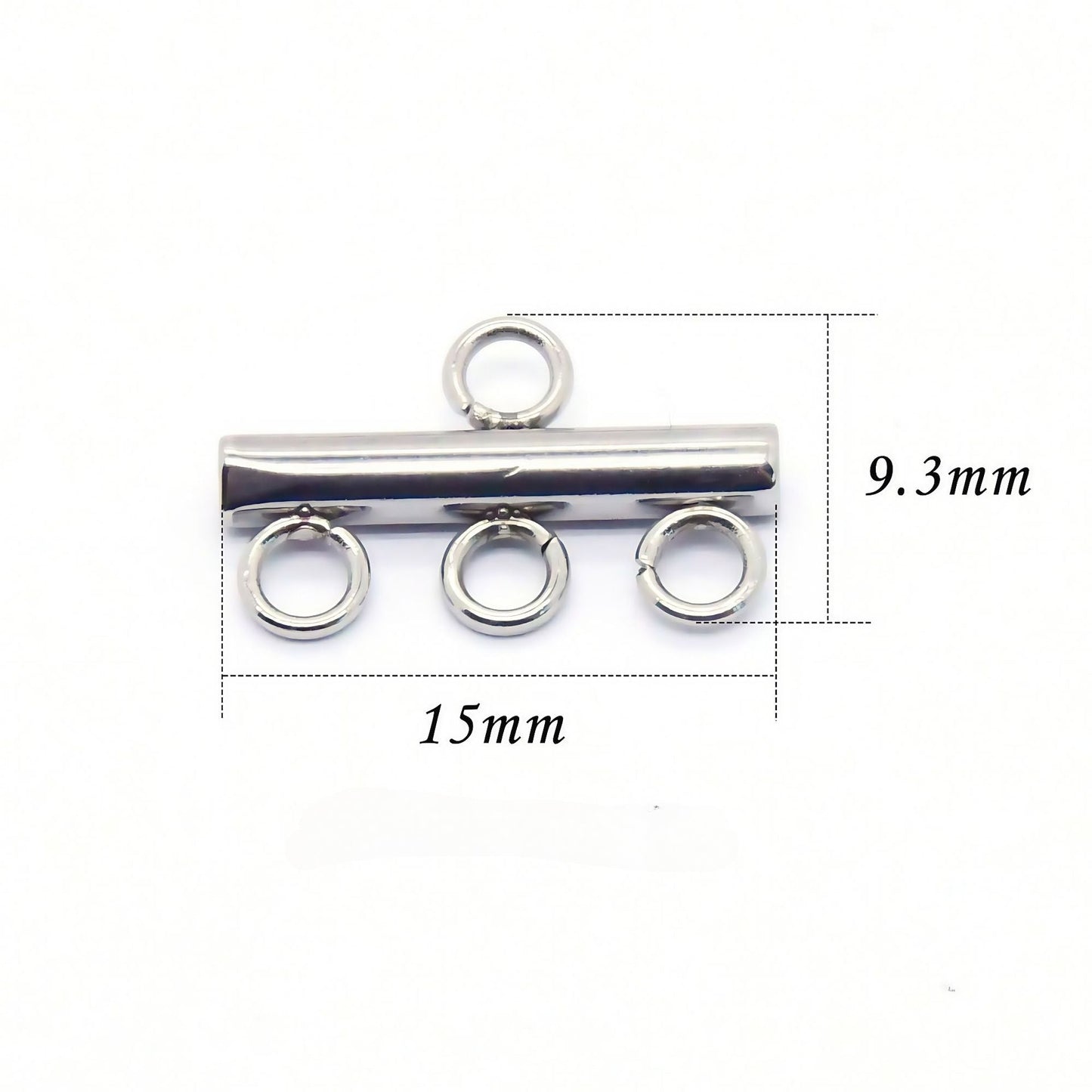 10pcs fermoirs de verrouillage en acier inoxydable collier Bracelet fabrication de bijoux fermoirs de Tube
