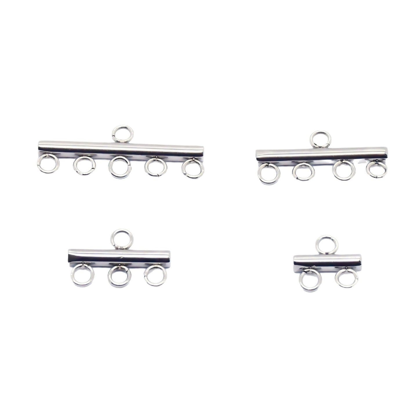 10pcs fermoirs de verrouillage en acier inoxydable collier Bracelet fabrication de bijoux fermoirs de Tube