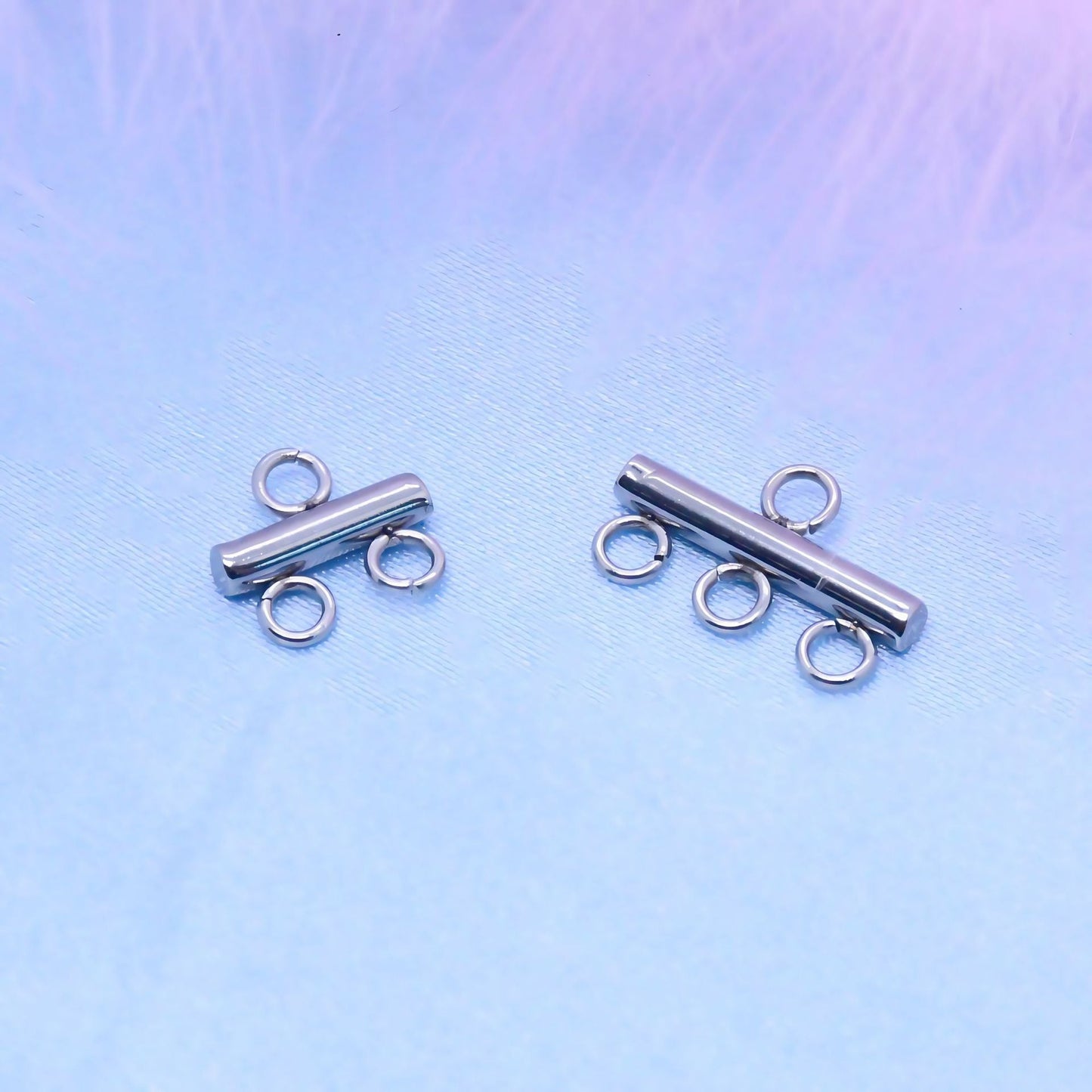 10pcs fermoirs de verrouillage en acier inoxydable collier Bracelet fabrication de bijoux fermoirs de Tube