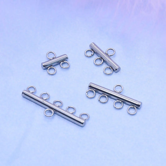 10pcs fermoirs de verrouillage en acier inoxydable collier Bracelet fabrication de bijoux fermoirs de Tube