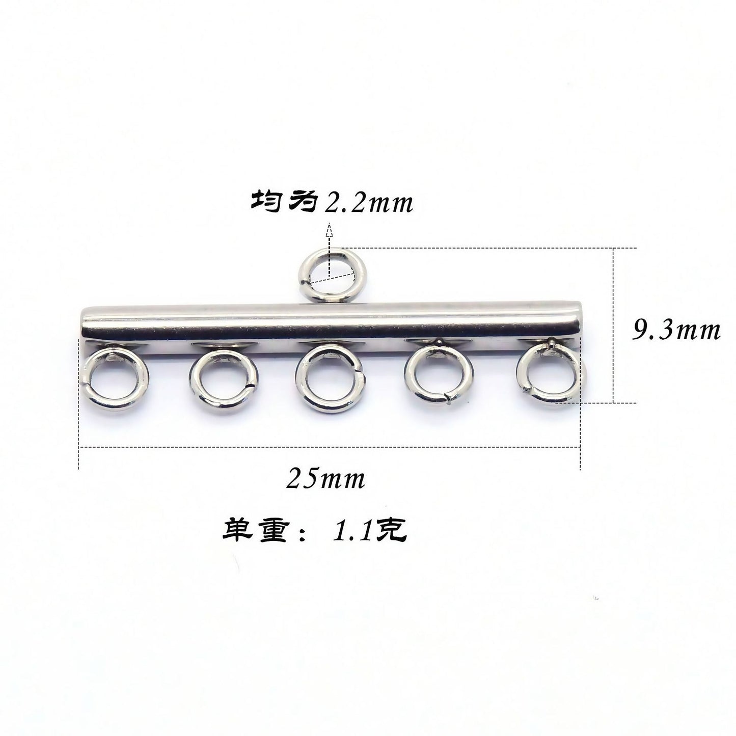 10pcs fermoirs de verrouillage en acier inoxydable collier Bracelet fabrication de bijoux fermoirs de Tube