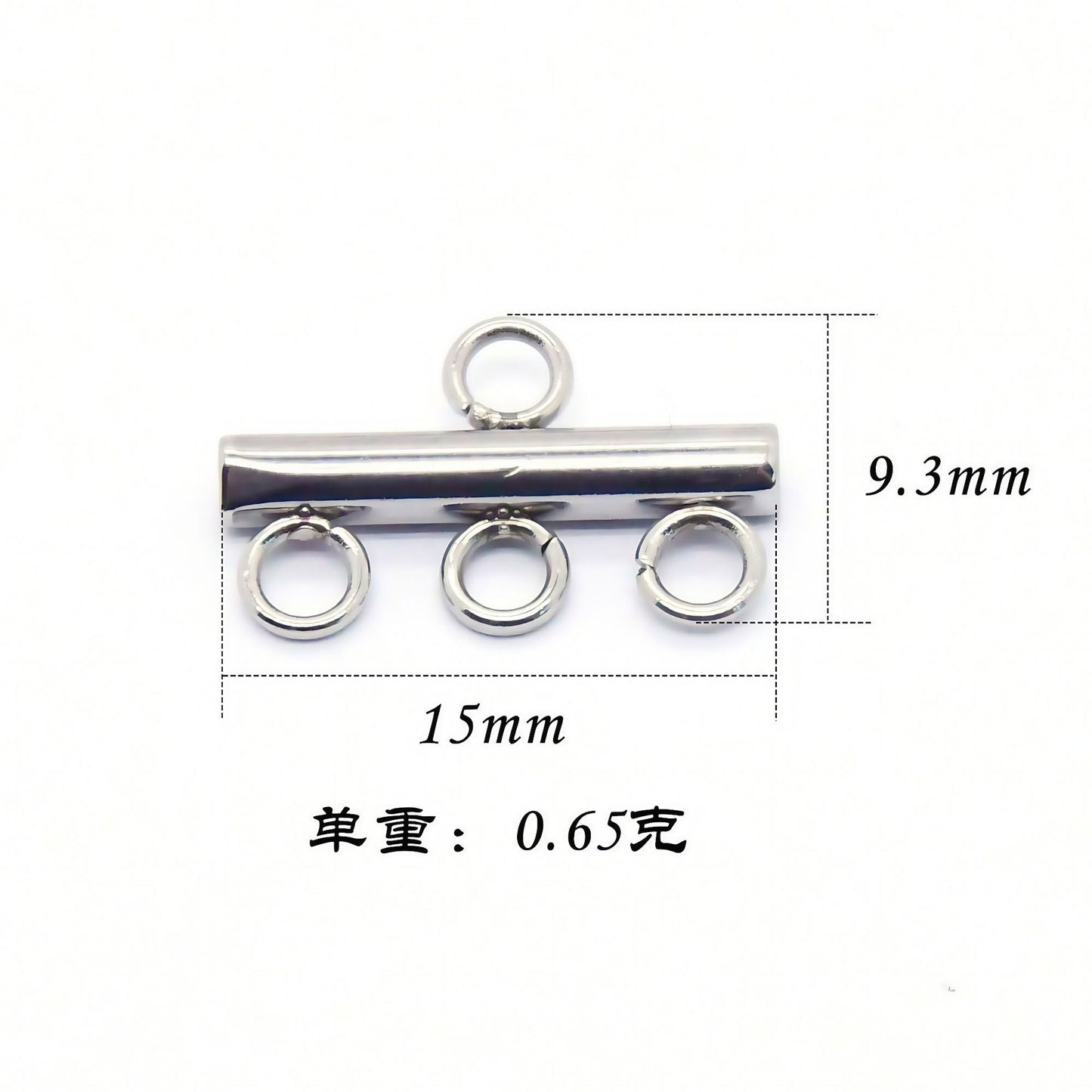 10pcs fermoirs de verrouillage en acier inoxydable collier Bracelet fabrication de bijoux fermoirs de Tube