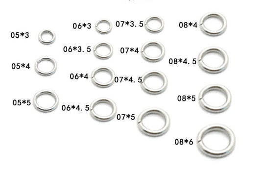 100pcs Perles Ouverts ou Fermer en Acier Inoxydable