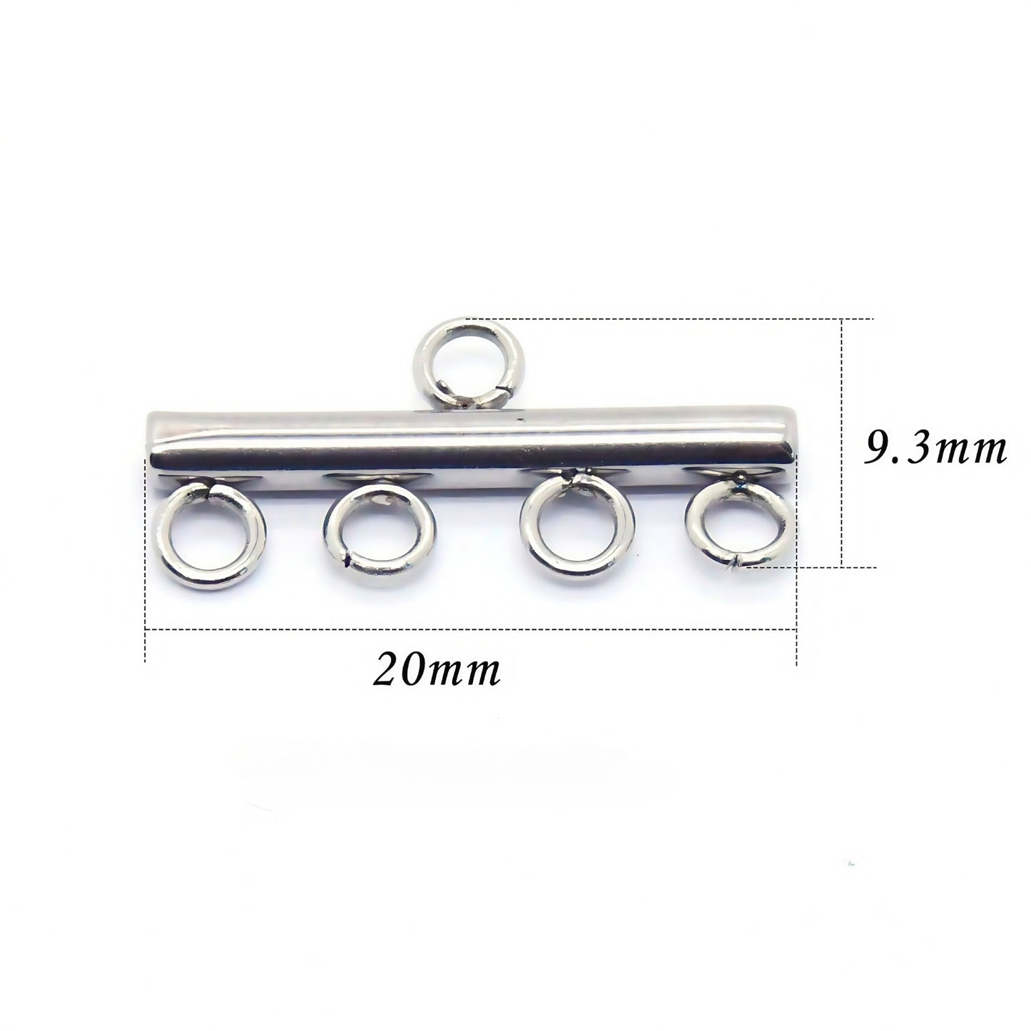 10pcs fermoirs de verrouillage en acier inoxydable collier Bracelet fabrication de bijoux fermoirs de Tube